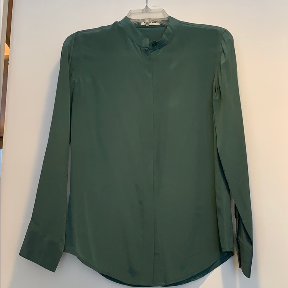 Everlane 100% silk button down shirt